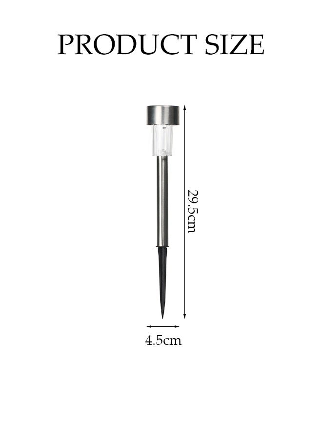 Solar Lights Outdoor Waterproof,5 Pack Stainless Steel LED Solar Garden Lights for Patio, Lawn, Yard and Landscape(Cold White) - Image 3