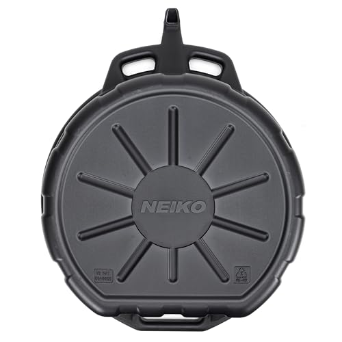 NEIKO 20760A Large Oil Drain Pan, 4 Gallon (16L) Capacity, Black Plastic Anti Splash Oil Pan, Motor Oil Drip Catcher Pan, Non Spill Pour Spout, Oil Catch Pan for Changing Oil, Oil Drain Container - Image 3