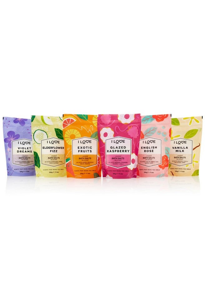 آي لاف أملاح الاستحمام برائحة الورد الإنجليزي - نقع استحمام مريح ومرطب - أملاح الاستحمام بالورد مع مستخلصات الفاكهة الطبيعية - لتنعيم البشرة - 17.6 أونصة - Image 4