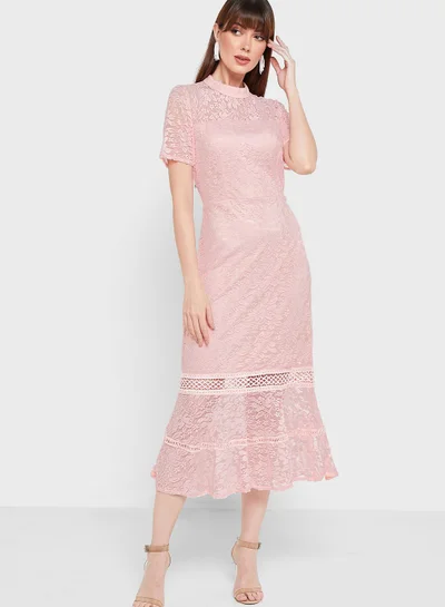 Ella Limited Edition Ruffle Hem Lace Dress
