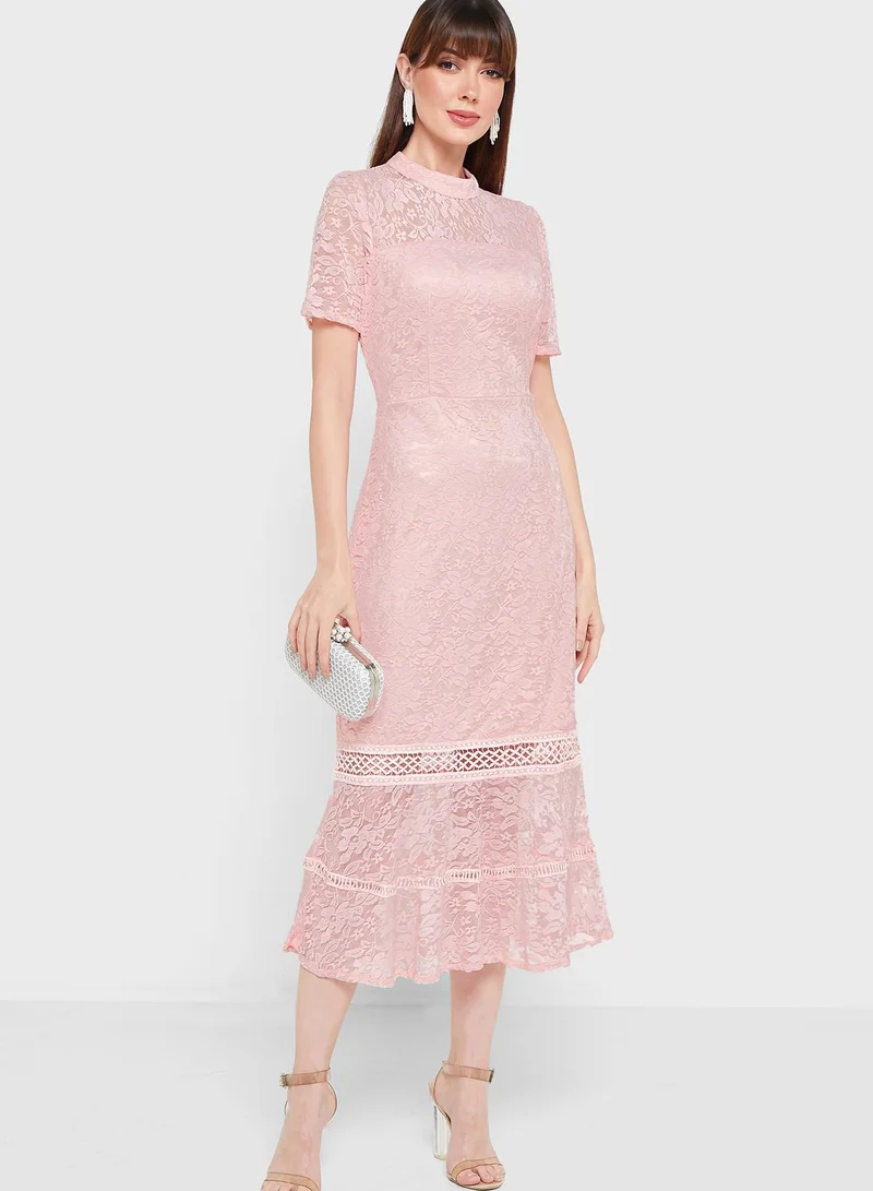 Ella Limited Edition Ruffle Hem Lace Dress