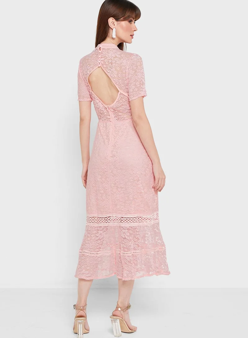 Ella Limited Edition Ruffle Hem Lace Dress