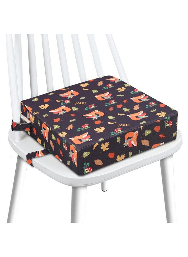 SMZCTYI Toddler Booster Seat For Dining Table Stronger Support Double Safe Straps Booster Seat Dining Toddler Portable Travel Increasing Cushion (Black Fox) - Image 1