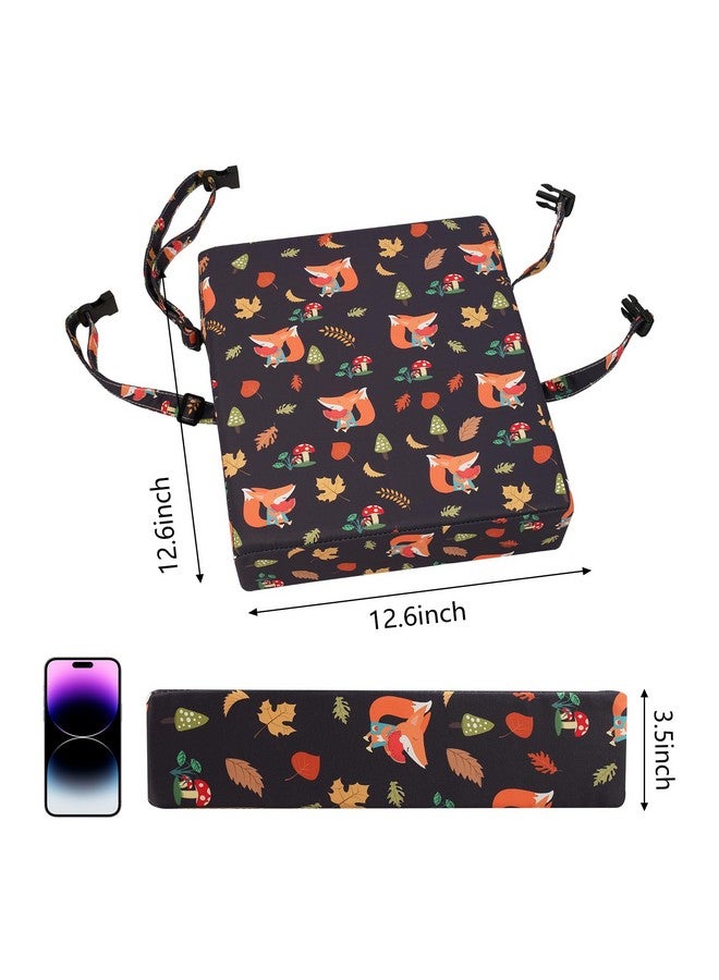 SMZCTYI Toddler Booster Seat For Dining Table Stronger Support Double Safe Straps Booster Seat Dining Toddler Portable Travel Increasing Cushion (Black Fox) - Image 4