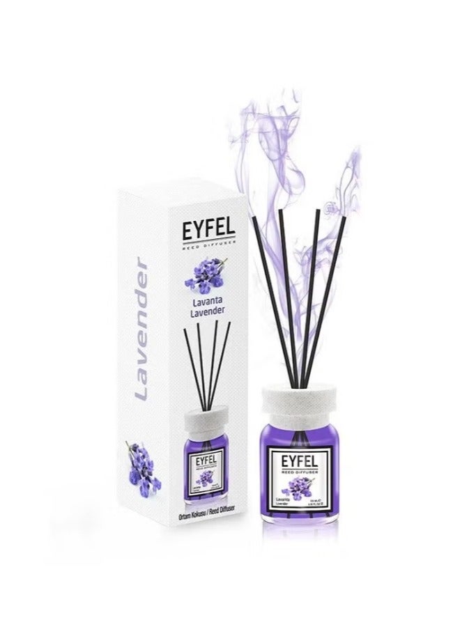 آيفيل مجموعة ناشرة روائح القصب مكونة من 4 قطع، لافندر، برتقال، فراولة، فانيليا - Image 4