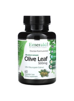 Emerald Laboratories Emerald Laboratories, Mediterranean Olive Leaf , 500 mg, 60 Vegetable Caps  - Image 1
