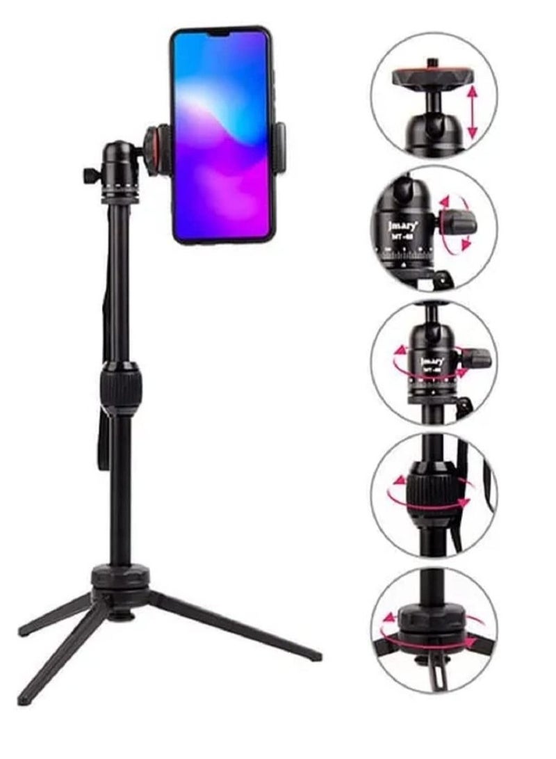 JMARY MT-68 Table-Top Extendable Foldable Tripod Stand for Mobile Phones and DSLR & Digital Cameras - Image 1