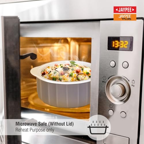 JAYPEE Micro Smart Inner Stainless Steel Serving Casserole Set of 3 (1000,1500,2000 ml) with Stylish Design |Microwave Safe |Lockable Lid |Hot Pot |BPA free, Earth Brown - Image 2