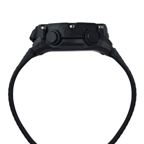 Helix by Timex Ana Digital Watch for Man with Black Round Dial & Black Silicone Strap Band Water Resistant Men's Wrist Watches - TWESK7603T - Image 4