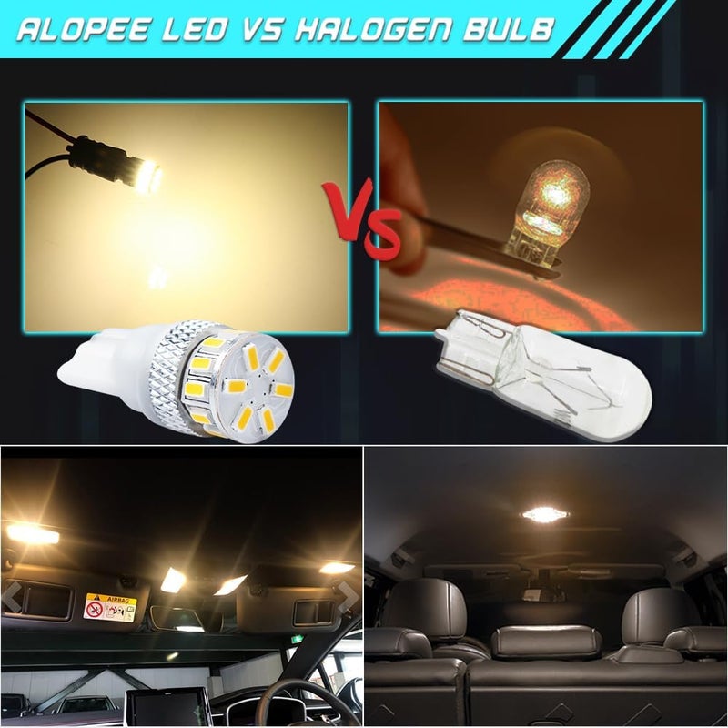 Alopee 4-Pack T10 LED Light Bulbs - Warm White - Image 5