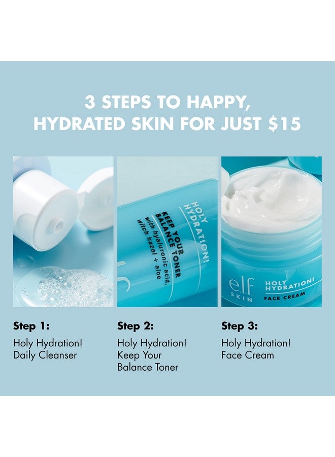 elf e.l.f. Skin Holy Hydration! The Essentials Mini Kit, Cleanser, Toner & Moisturizer for Hydrated & Balanced Skin, TSA-Friendly Sizes - Image 2