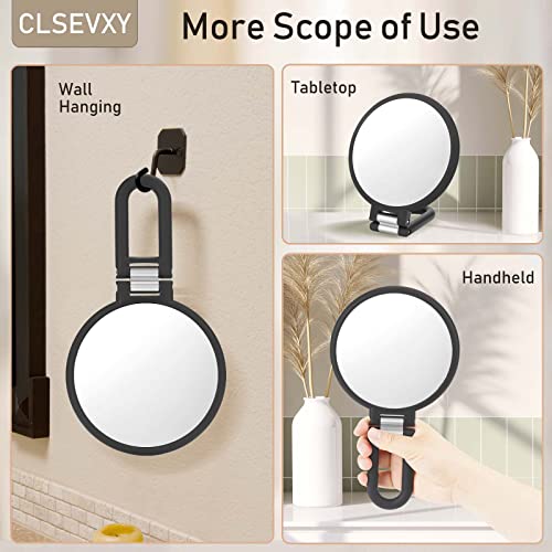 CLSEVXY Magnifying Handheld Mirror Double Sided, 1X 15X Magnification Hand Mirror, Travel Folding Held Adjustable Rotation Pedestal Makeup Desk Vanity - Image 5