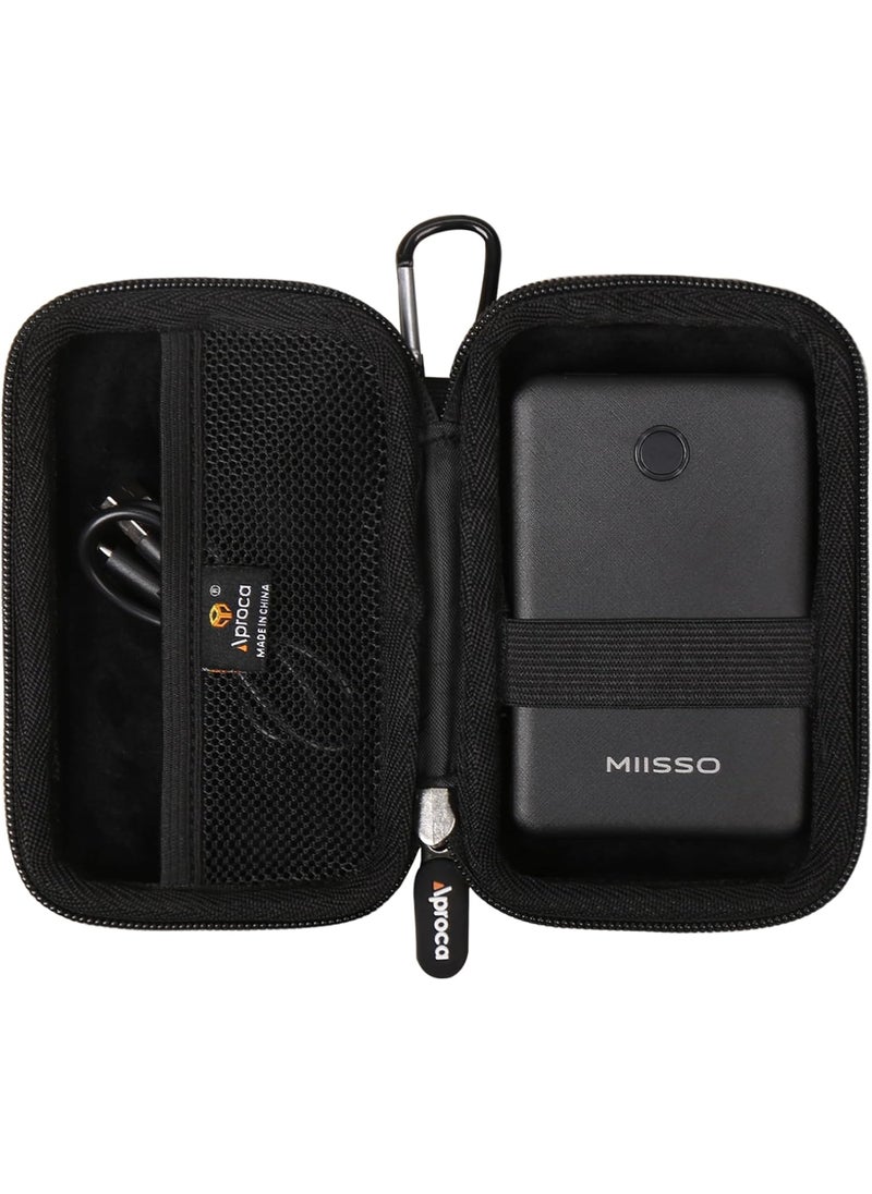 Aproca Aproca Black Hard Travel Storage Case for miisso 6000mah Ultra Slim Built in Cables Power Bank Portable Charger  - Image 1
