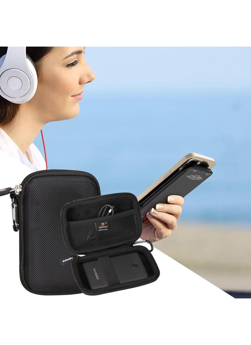 Aproca Aproca Black Hard Travel Storage Case for miisso 6000mah Ultra Slim Built in Cables Power Bank Portable Charger  - Image 4