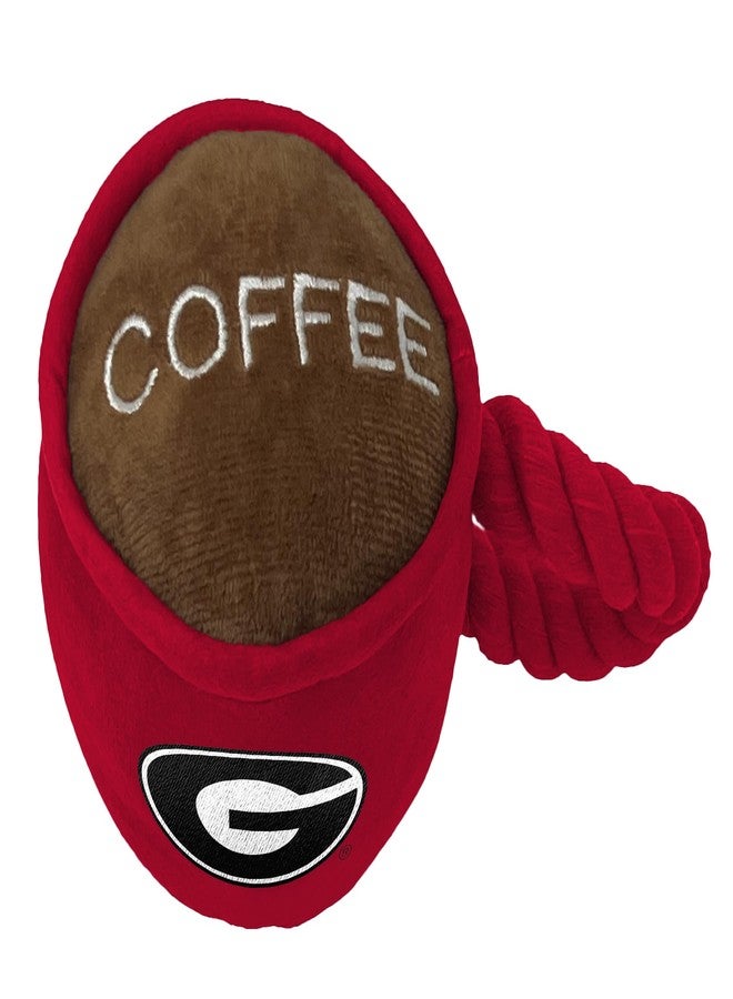 ShopInstaPets Georgia Bulldogs Dog Toys | Rope and Squeaker Toy | for All Dog Breeds | Officially Licensed (Coffee Cup) - Image 1
