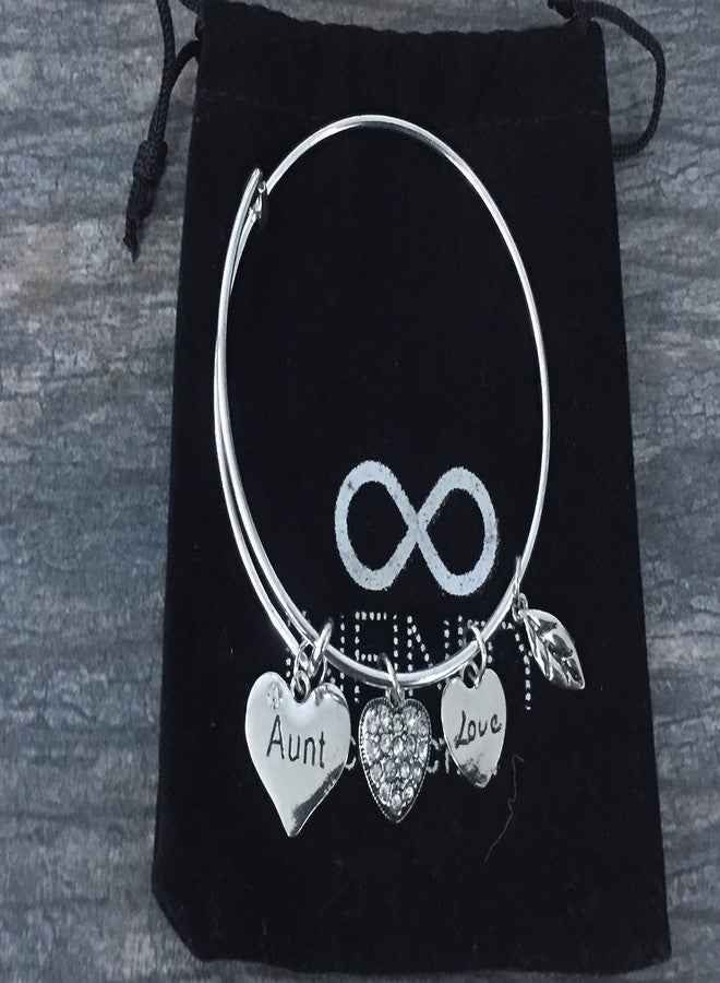 Infinity Collection Aunt Bangle Bracelet- Aunt Jewelry- Bracelets for Aunts- Gift for Special Aunt - Image 3