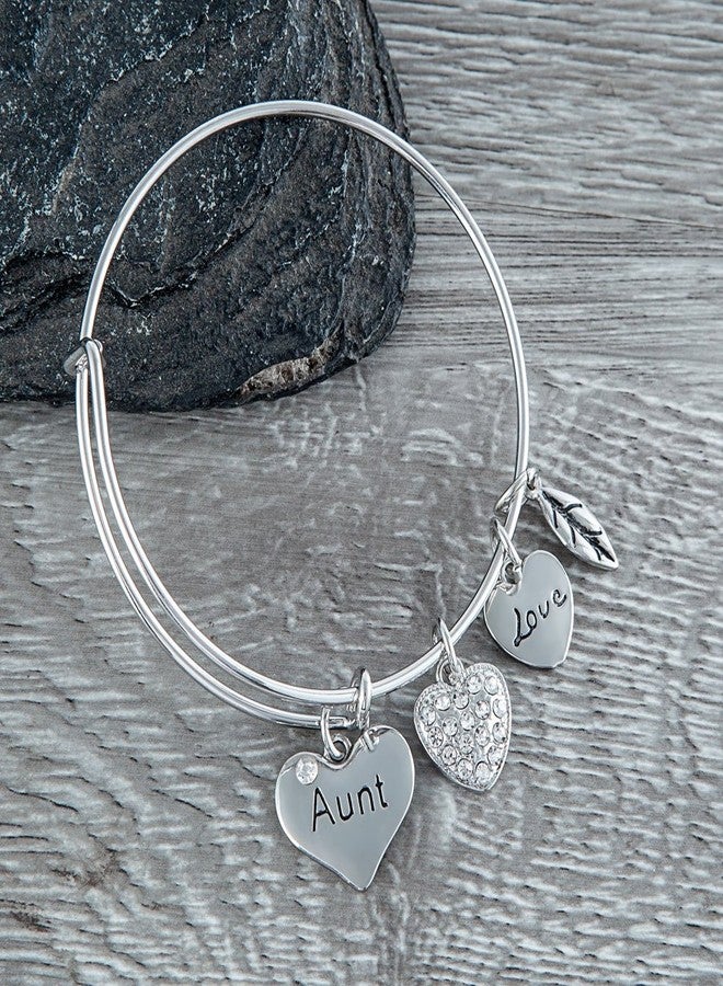 Infinity Collection Aunt Bangle Bracelet- Aunt Jewelry- Bracelets for Aunts- Gift for Special Aunt - Image 2