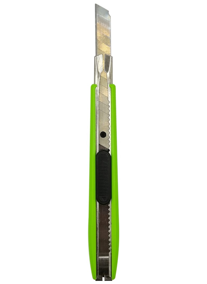 Generic Heavy Duty Green Cutter Tool with Retractable Design for Craft Office Home Utility Use – Slim Body with Safety Lock System  - Image 1
