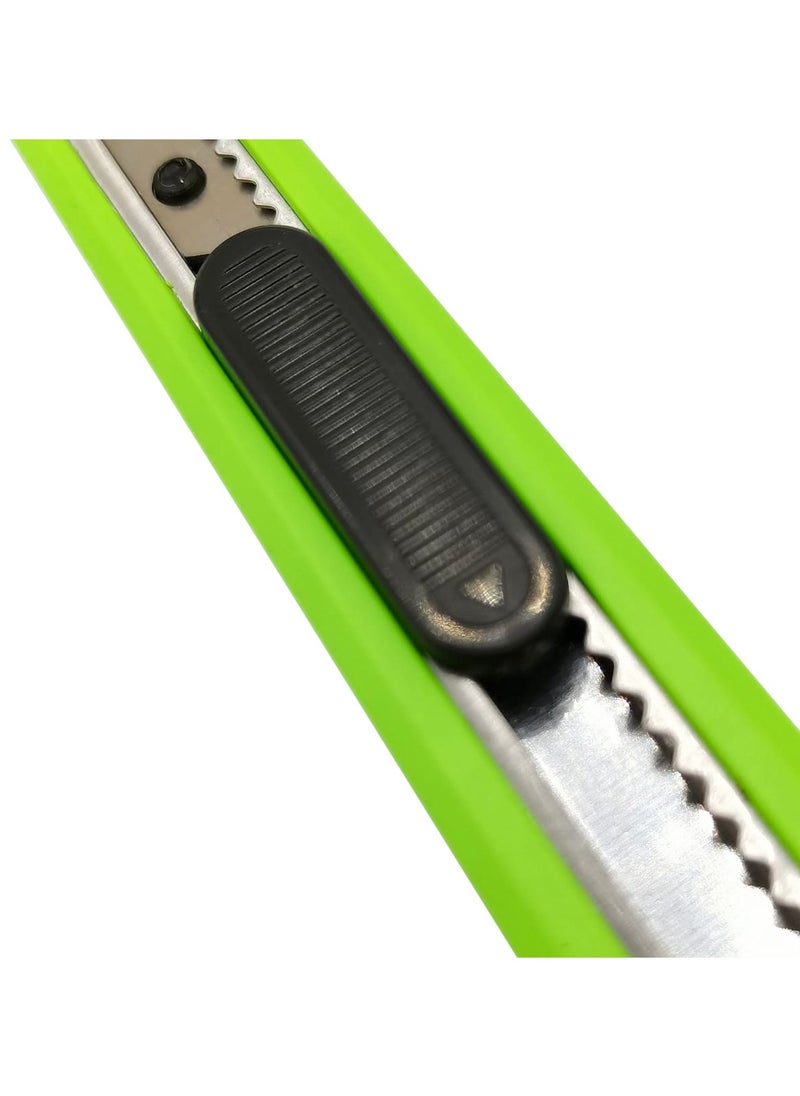 Generic Heavy Duty Green Cutter Tool with Retractable Design for Craft Office Home Utility Use – Slim Body with Safety Lock System  - Image 3