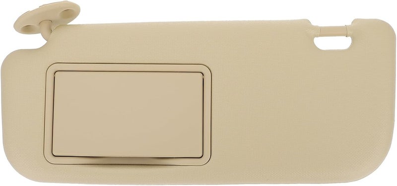 Various size alternatives PRETYZOOM Car Left Side Sun Visor with Makeup Mirror Beige Auto Sun Shade for Driver Side Windshield Compatible with Corolla Temp resistant - Image 1