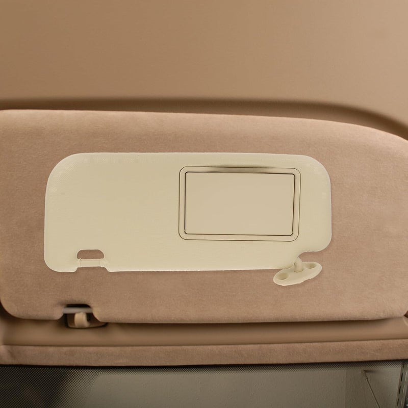 Various size alternatives PRETYZOOM Car Left Side Sun Visor with Makeup Mirror Beige Auto Sun Shade for Driver Side Windshield Compatible with Corolla Temp resistant - Image 5