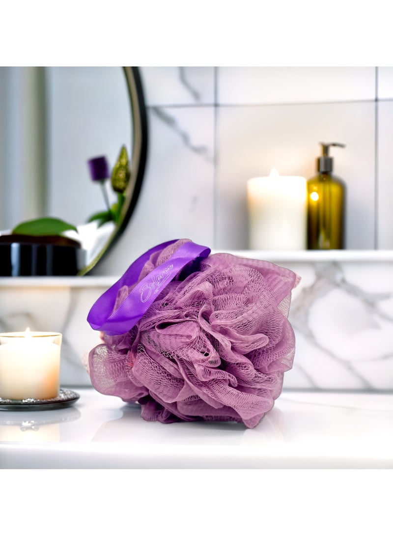SOLARAE Scalp Massager, Shampoo Brush soft Silicone Bristles and Bath Loofah Sponge Scrubber Exfoliator, Unisex Body & Scalp Washing Scrubber for all Hair Types PURPLE - Image 5