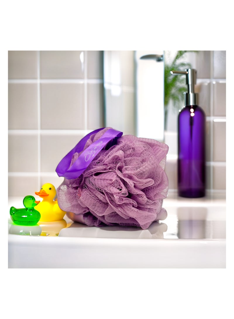 SOLARAE Scalp Massager, Shampoo Brush soft Silicone Bristles and Bath Loofah Sponge Scrubber Exfoliator, Unisex Body & Scalp Washing Scrubber for all Hair Types PURPLE - Image 4