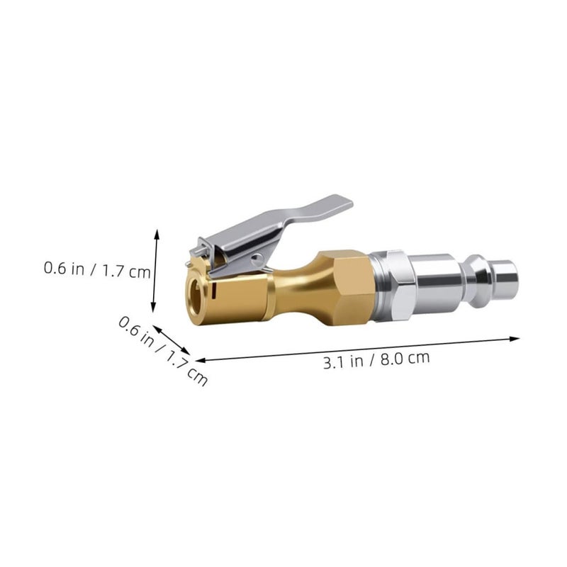 Heavy Duty Quick Connect Tire Inflator Nozzle Air Chuck with Clip Locking Valve 4PCS - Image 3