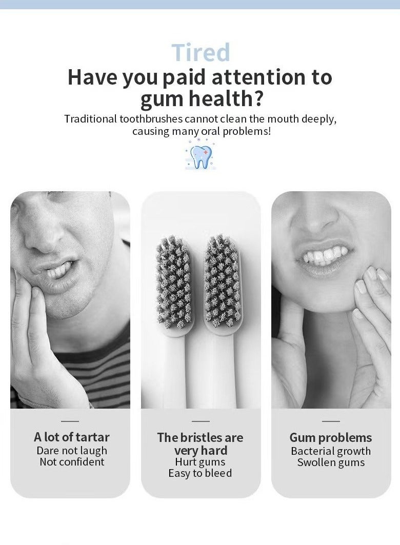 BEUTPATER Portable Dental Water Flosser, Electric Water Flosser Cordless for Teeth 3 Modes 4 Jet Tips Cleaning and Flossing Water Dental Portable Floss Irrigator Oral Water Flossed Rechargeable Tonsil Stone Travel Adults, White - Image 5