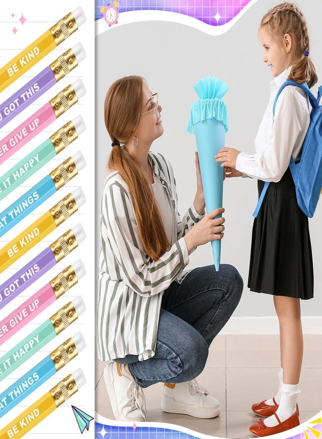 Jetec 100 Pcs Mini Pencils Bulk Inspirational Golf Wooden Half Pencils with Eraser and Motivational Sayings Back to School Gifts for Kids Student Teacher First Day of School(Candy Color) - Image 4