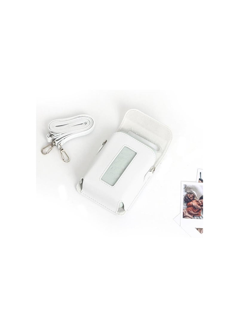 silvercnc - Carrying Case for Instax Mini Link 3,Smartphone Printer Storage Bag with Shoulder Strap,PU leather Mini Printer Case Bag for Instax Mini Link 3,Portable Travel Organizer Bag for Mini Link 3 Printer - Image 1