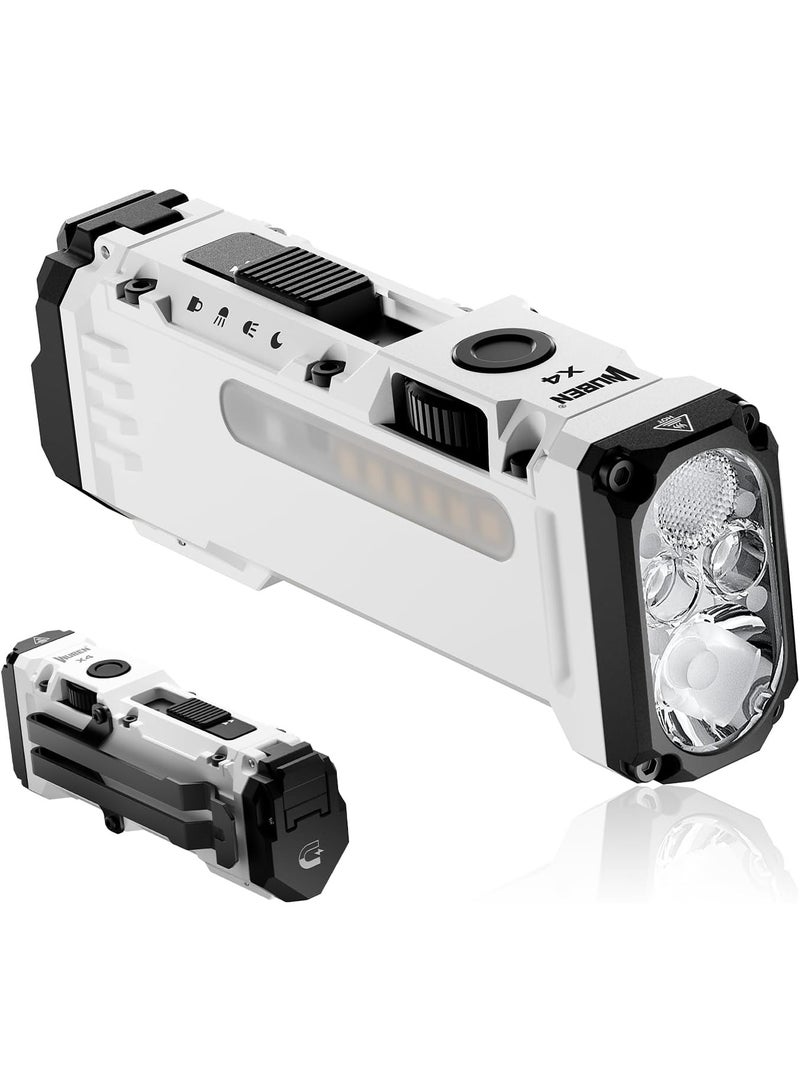 WUBEN X4 EDC Flat Flashlight with RGB Light, 1500 Lumens Mini Flashlight with Tactical Switch and Magnetic, IP68 Portable Pocket Clip USB C Flash Light for Camping, Checking, Emergencies - Image 1
