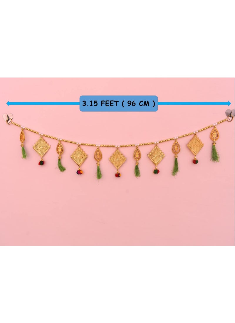CREYENTES Creyentes Torans for Entrance Main Door for Stylish Decoration Hangings Home Traditional Bandarban Dwar Bandhan Jhumar Pooja Room Decor Shubh labh  - Image 2