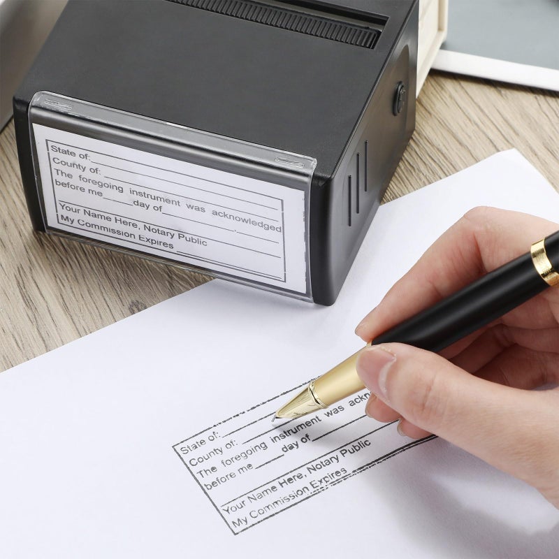 Weekgrat Sinload Notary Stamp - Self Inking Notary Public Stamp for Sworn & Subscribed Acknowledgement, 1.46 x 2.95 Inches - Image 4