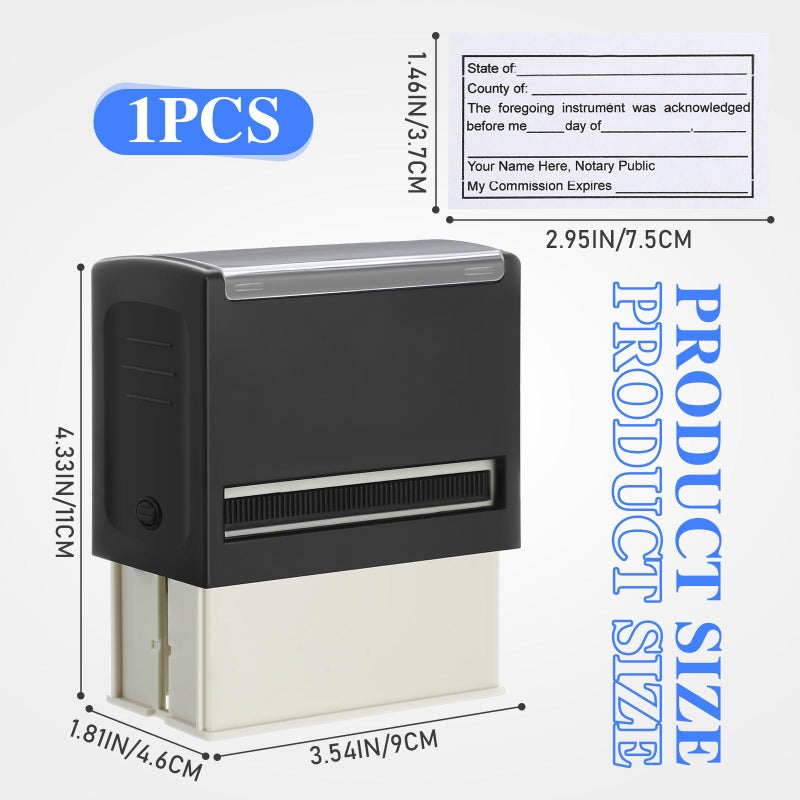 Weekgrat Sinload Notary Stamp - Self Inking Notary Public Stamp for Sworn & Subscribed Acknowledgement, 1.46 x 2.95 Inches - Image 3
