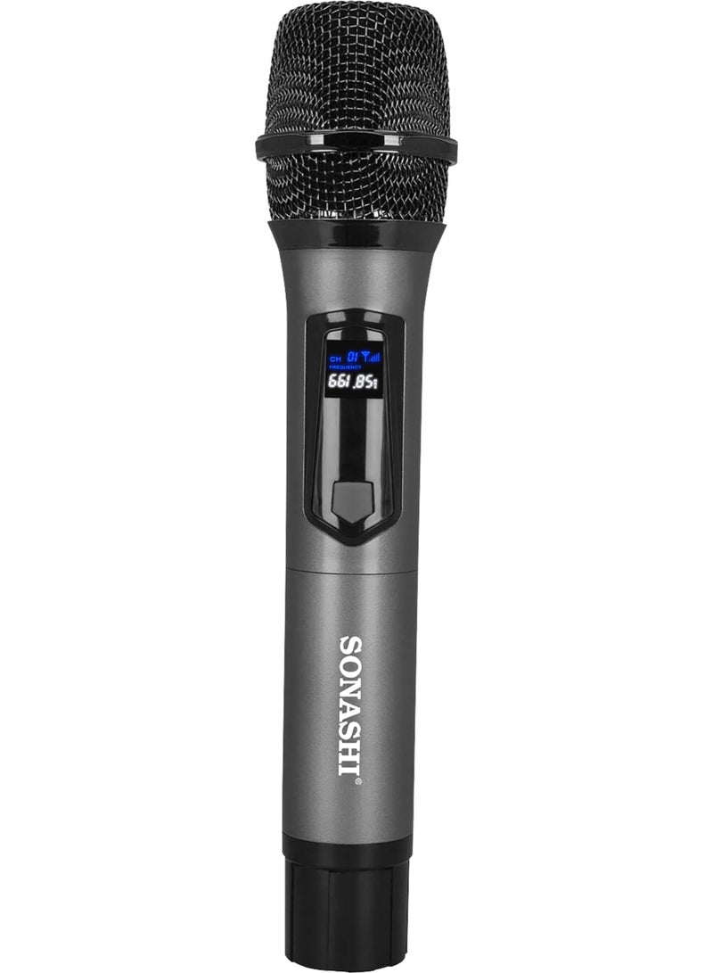 SONASHI 1500mAh Rechargeable UHF Wireless Microphone with Metal Mesh Head | High-Fidelity System for Clear Sound | Anti-Noise & Anti-Howling Design | Fixed Channel 661.85MHz | 30–50m Long-Range Performance | Type-C Charging | SMP-303 - Image 2