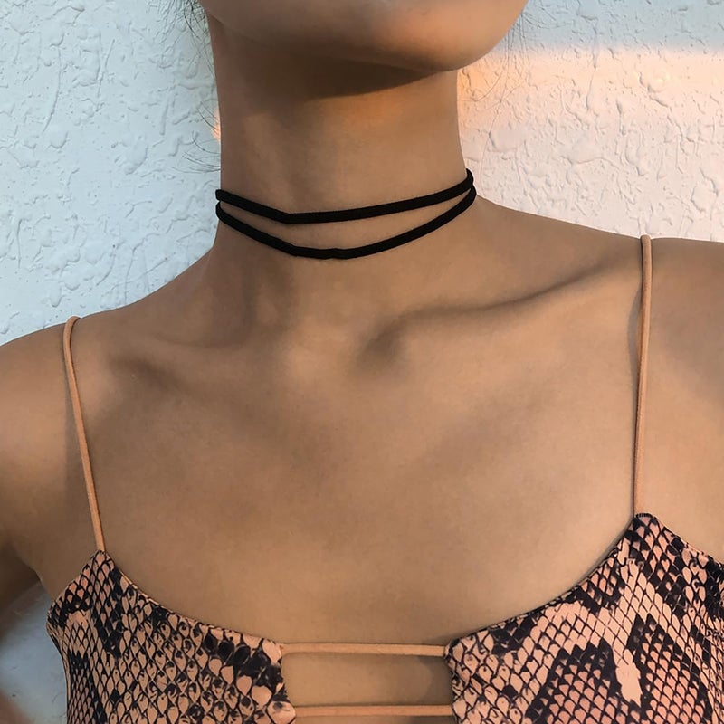 Palotay 4Pcs Black Velvet Lace Choker Set for Women Adjustable Gothic Choker Collars Black Chocker Necklace for Women Jewelry 4Pcs A - Image 3