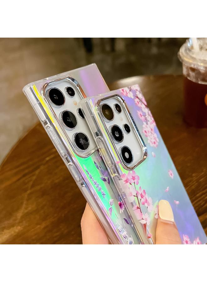 S-TOP Case For Samsung Galaxy S24 Ultra 5G Electroplating Laser Flower Texture TPU Phone Case - Image 5