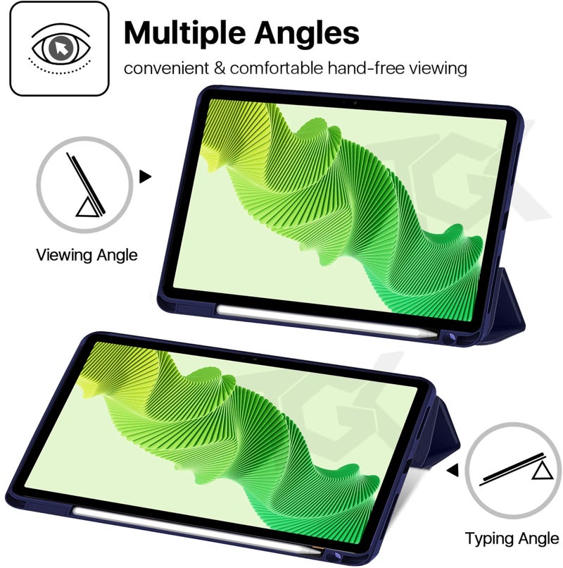 TGK Cover for Realme Pad 2 Cover Case 11.5 inch, Soft Flexible with Pencil Holder Trifold Flip Back Case for Realme Pad 2 Tablet Cover (Blue) - Image 3