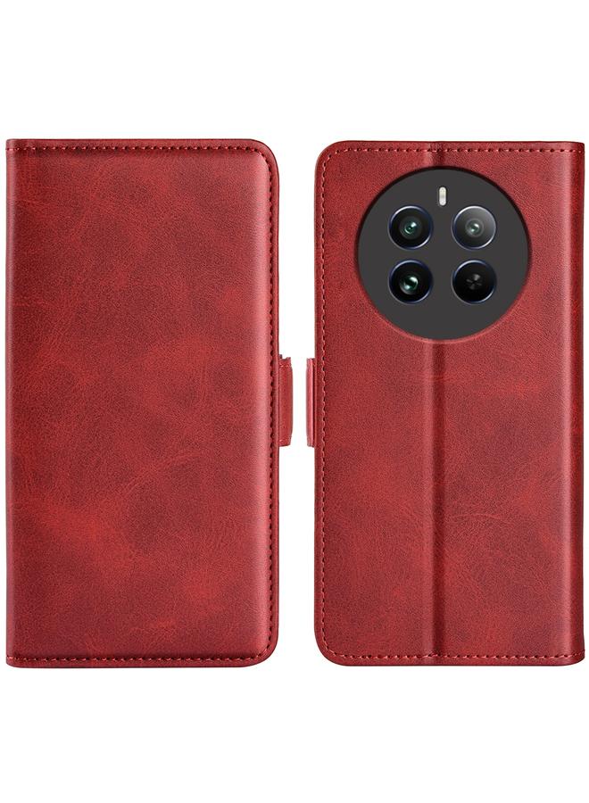 اس-توب جراب لهاتف Realme 12+ 5G، جراب هاتف جلدي أفقي قابل للطي بمشبك مغناطيسي مزدوج الجوانب - Image 1