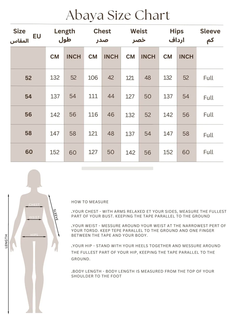 IKKXA Open Crystal Lace Borders Abaya