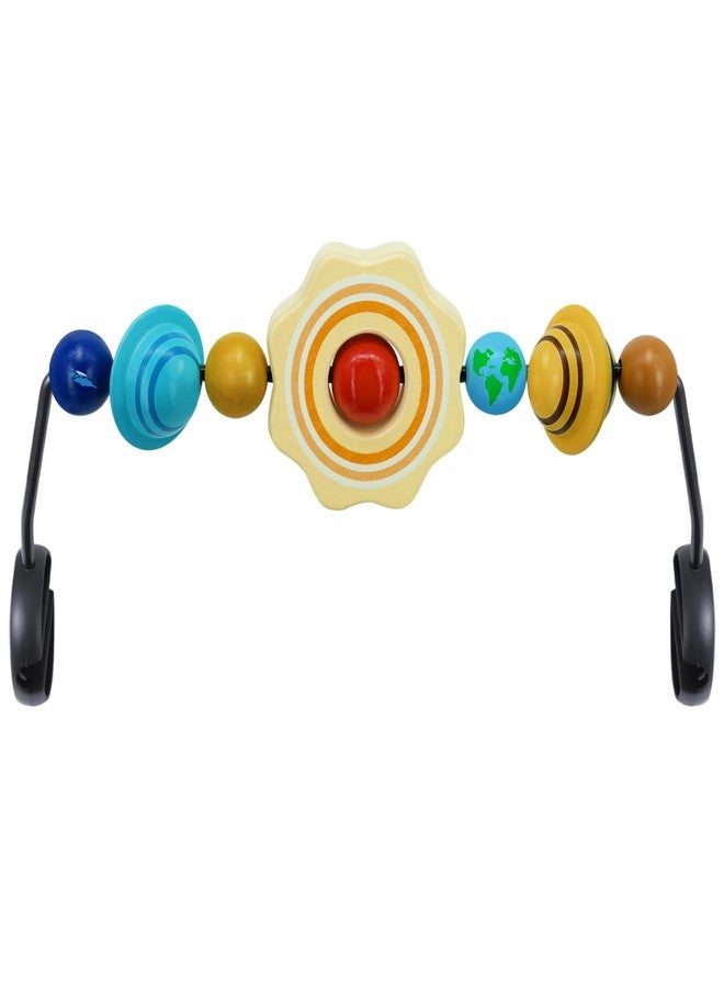 iGRATENS Baby Bjorn Bouncer Toy Bar, Hand-Painted Wooden Toy for Baby Bouncer Soft & Bliss, Easy to Attach and Remove, Child-Friendly Materials, Rich Color Design for Curious Babies, Sun & Planets - Image 1