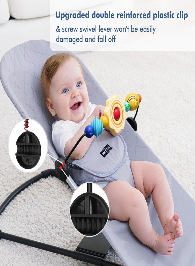 iGRATENS Baby Bjorn Bouncer Toy Bar, Hand-Painted Wooden Toy for Baby Bouncer Soft & Bliss, Easy to Attach and Remove, Child-Friendly Materials, Rich Color Design for Curious Babies, Sun & Planets - Image 3