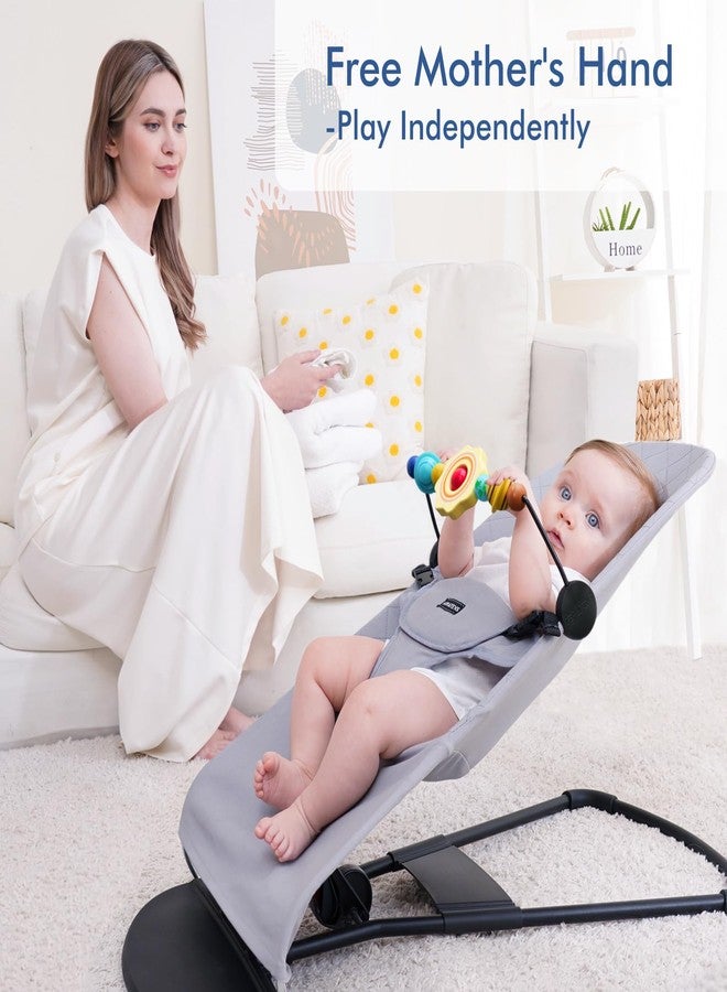 iGRATENS Baby Bjorn Bouncer Toy Bar, Hand-Painted Wooden Toy for Baby Bouncer Soft & Bliss, Easy to Attach and Remove, Child-Friendly Materials, Rich Color Design for Curious Babies, Sun & Planets - Image 4