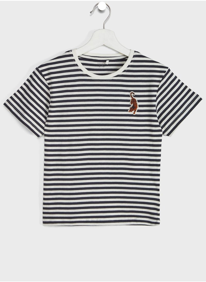NAME IT - Kids 3 Pack Striped T-Shirt - Image 1