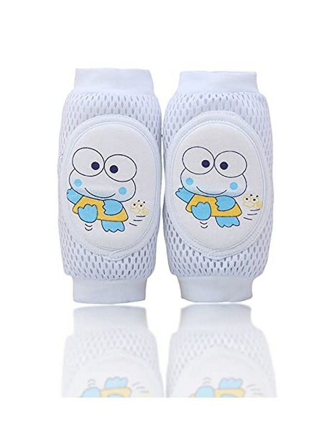 Uber World Baby Knee Pads Mesh Design Thick Cushion Cyan Color Pack Of 1 Pair - Image 2