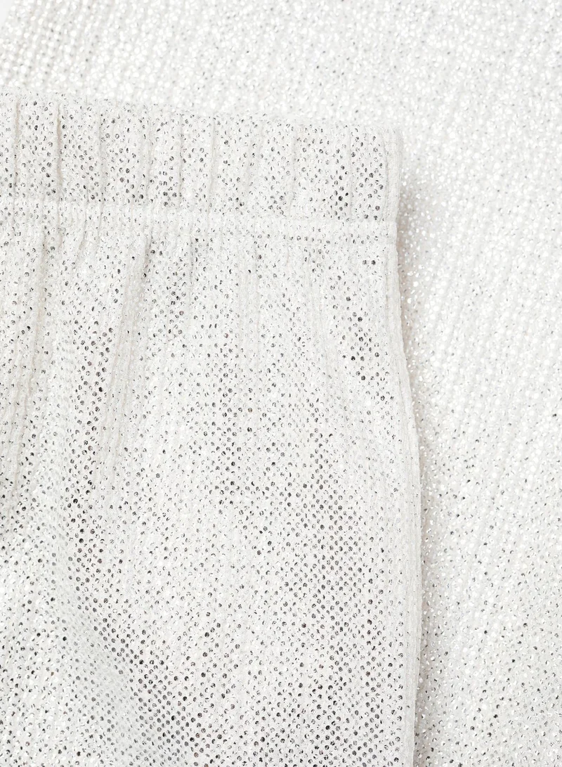 MANGO Kids Metallic Straight Pants