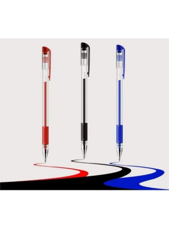 9 Pack Black Red Blue Ink Ballpoint Pen 0.5mm Gel Pen - Image 2