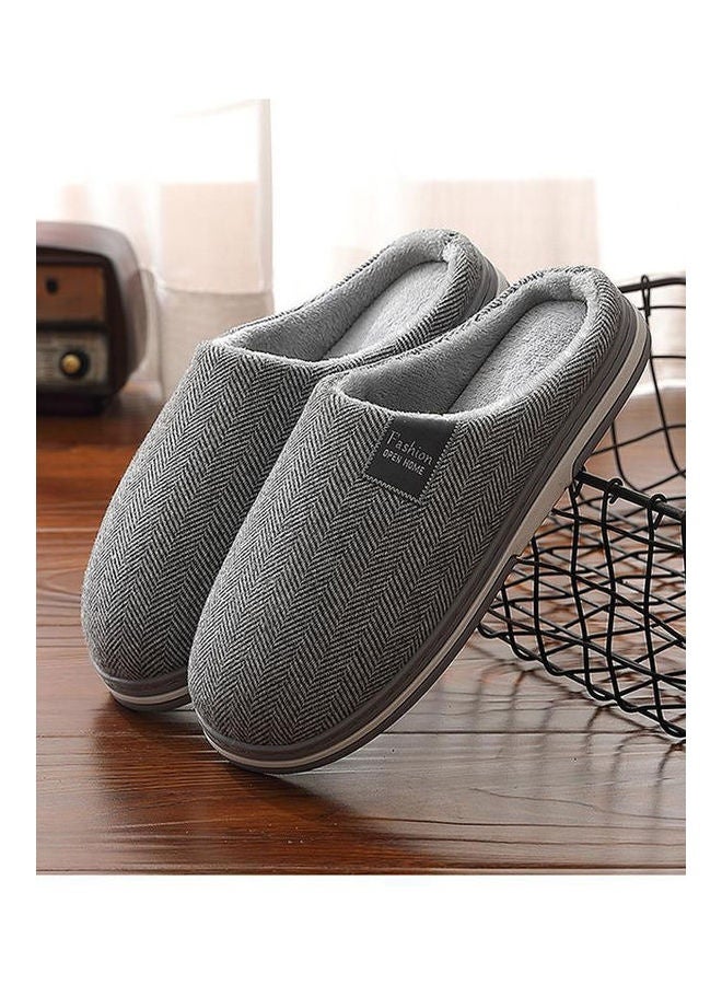 Cotton Bedroom Slippers Grey - Image 3