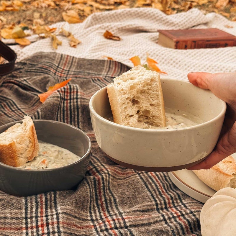 Mora Set of 4 Porcelain Bowls, 25oz - Microwave, Dishwasher & Oven Safe for Soup, Cereal, etc. - Image 5